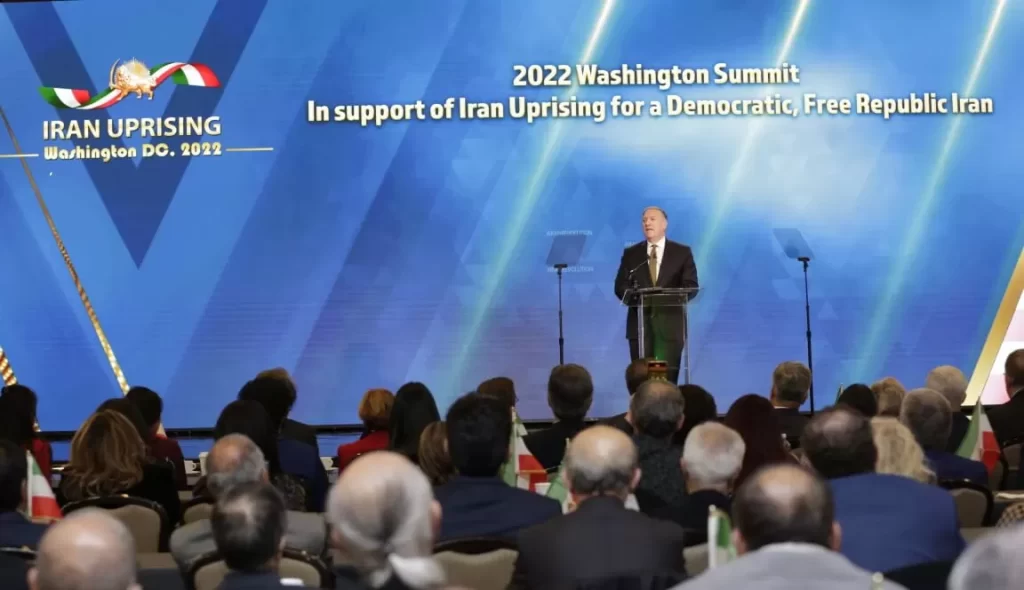 Washington summit in support of the uprising for a democratic and free republic in Iran