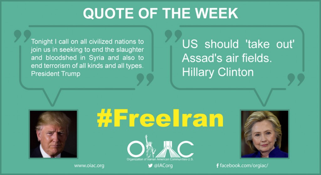 Quote by Trump & Clinton on Free Iran