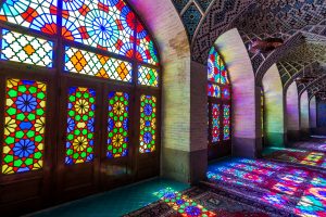 Colored glass in Nasir ol Molk Mosque