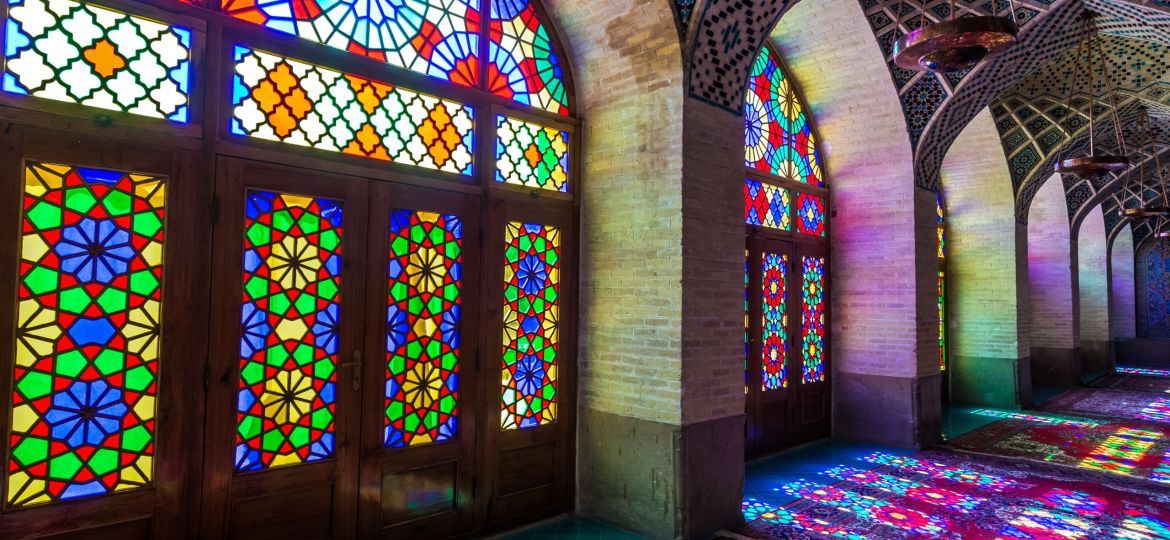Colored glass in Nasir ol Molk Mosque