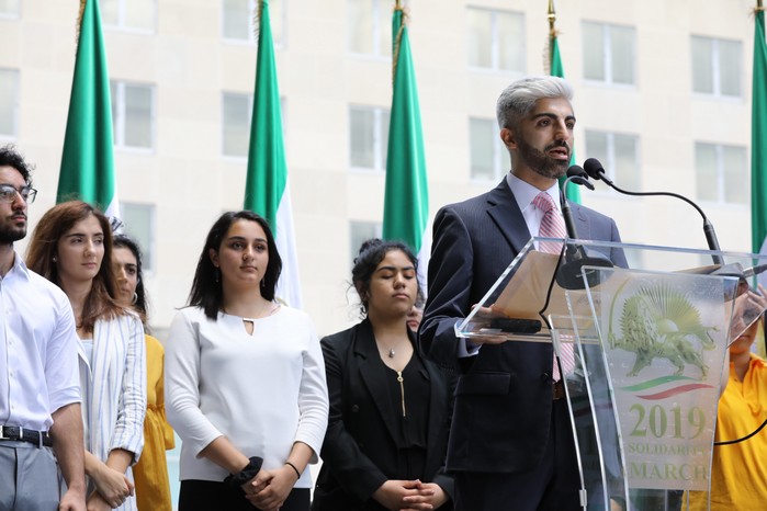 Solidarity March 2019 - Youth Rep. Speaking - Iranian American Communities Solidarity March with Iranian People for Regime Change - June 21, 2019 - Washington DC across DOS (38)
