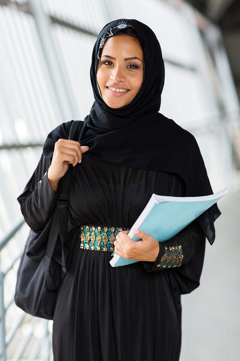 Female student on campus